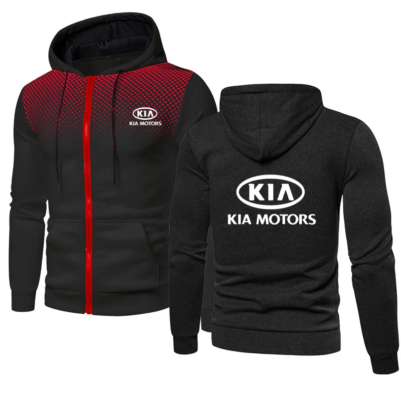 

Куртка мужская с логотипом автомобиля KIA, модная повседневная хлопковая куртка на молнии, весна-осень