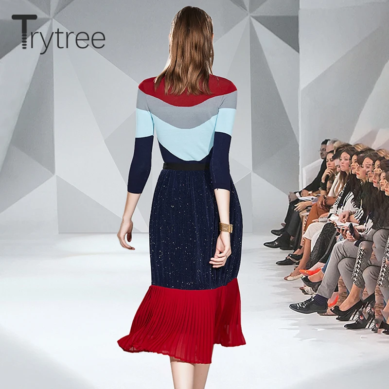 Осень-зима 2020 комплект из двух предметов Trytree повседневный топ с круглым вырезом