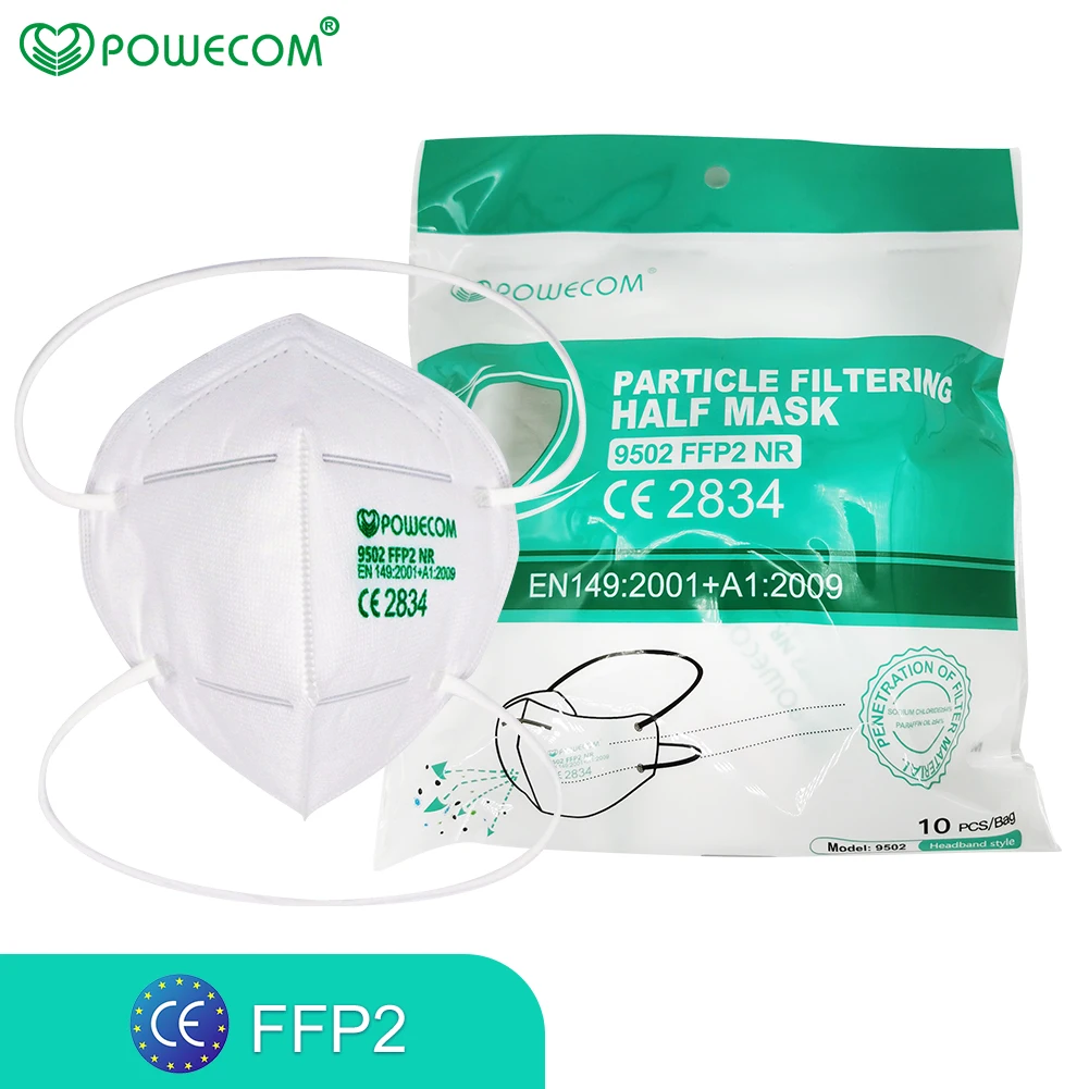 

Маска POWECOM ffp2 для лица, 5 слоев, с фильтром 95%