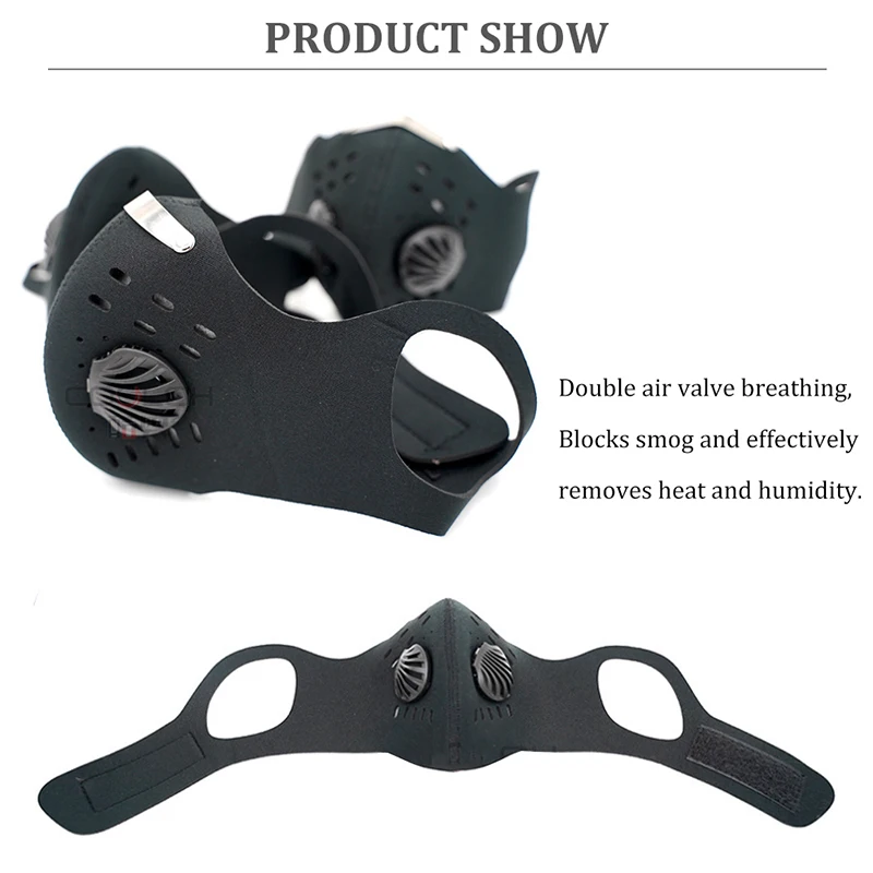 Воздухопроницаемые маски для лица с двойным воздушным клапаном многоразовые