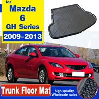 car rear trunk boot mat for mazda 6 gh series 2009 2010 2011 2012 2013 waterproof floor mats carpet anti mud tray cargo liner