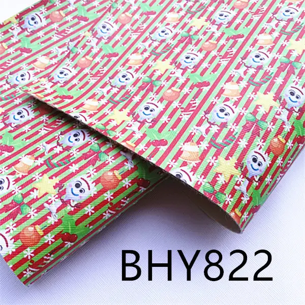BHY822 20*33 см А4 мультфильм печать синтетическая кожа ткань для DIY аксессуары BHY667 - Цвет: BHY822