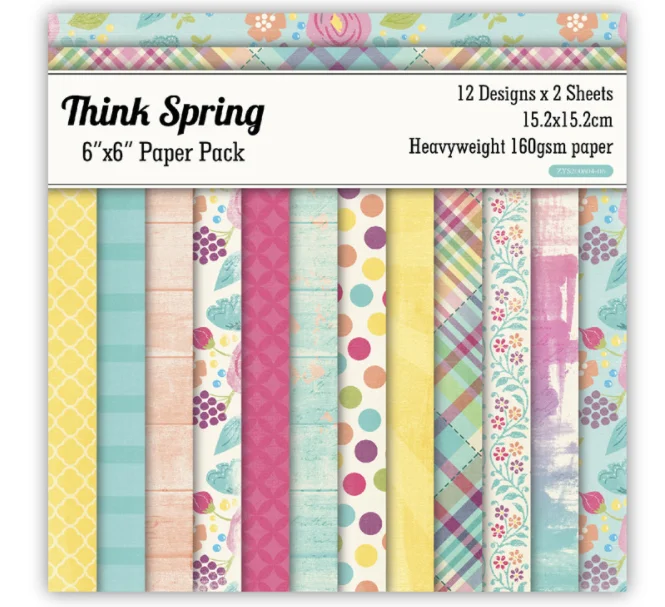 

12 Sheets think spring Scrapbooking Pads Paper Origami Art Background Paper Card Making DIY Scrapbook Paper Craft