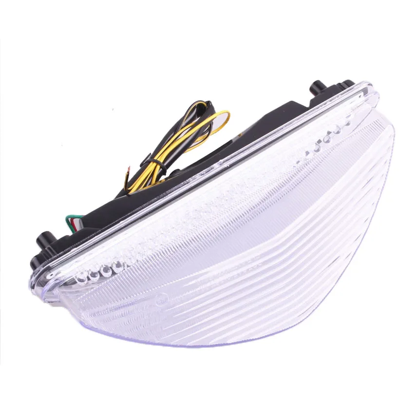 

Motorcycle Integrated LED Turn Signals Brake Tail Light For Yamaha Raider 2008 2009 2010 Smoke Clear