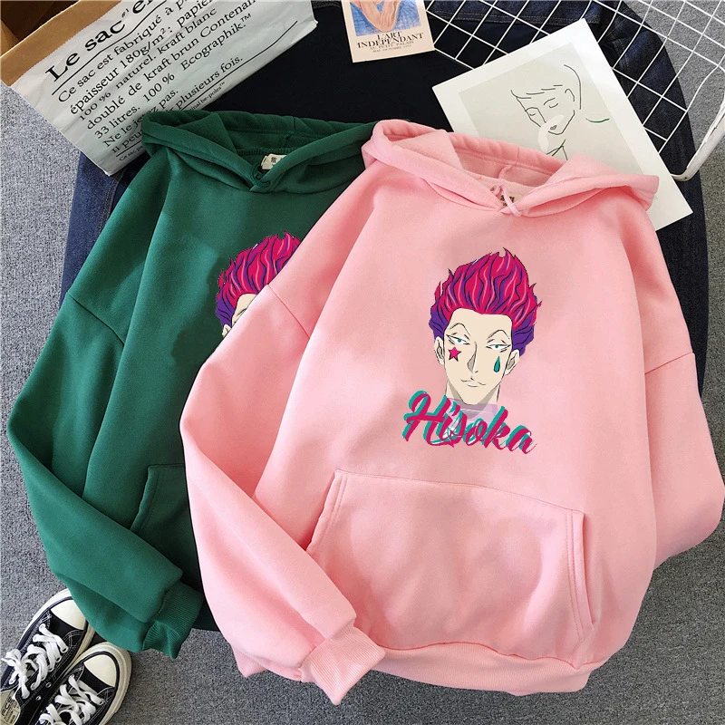 

Новые модные толстовки Hisoka Morow - Hunter X Hunter, Свободный свитшот, Женский пуловер с длинным рукавом в стиле Харадзюку, худи, топы, капли