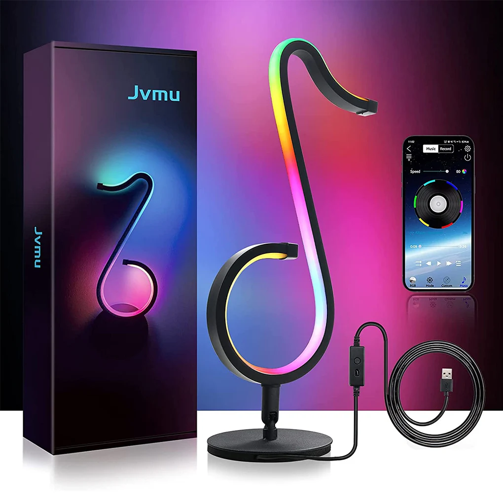 

Night Light Music Note 20W RGB Decoration Lamp Remote APP Control Adjustable Bedroom Desktop Light For Home Bedroom Indoor Room