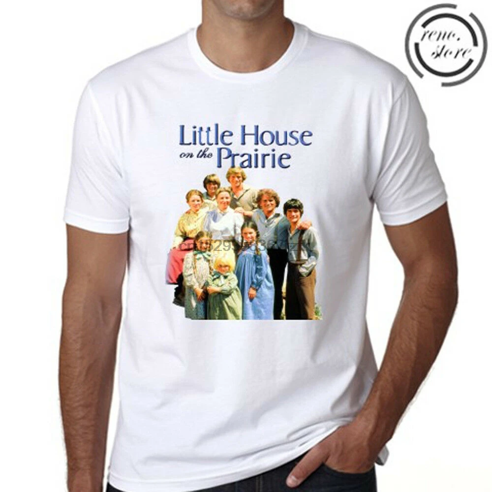 Маленький домик в прерии логотип мужская белая футболка Размеры S M L XL 2XL 3XL |