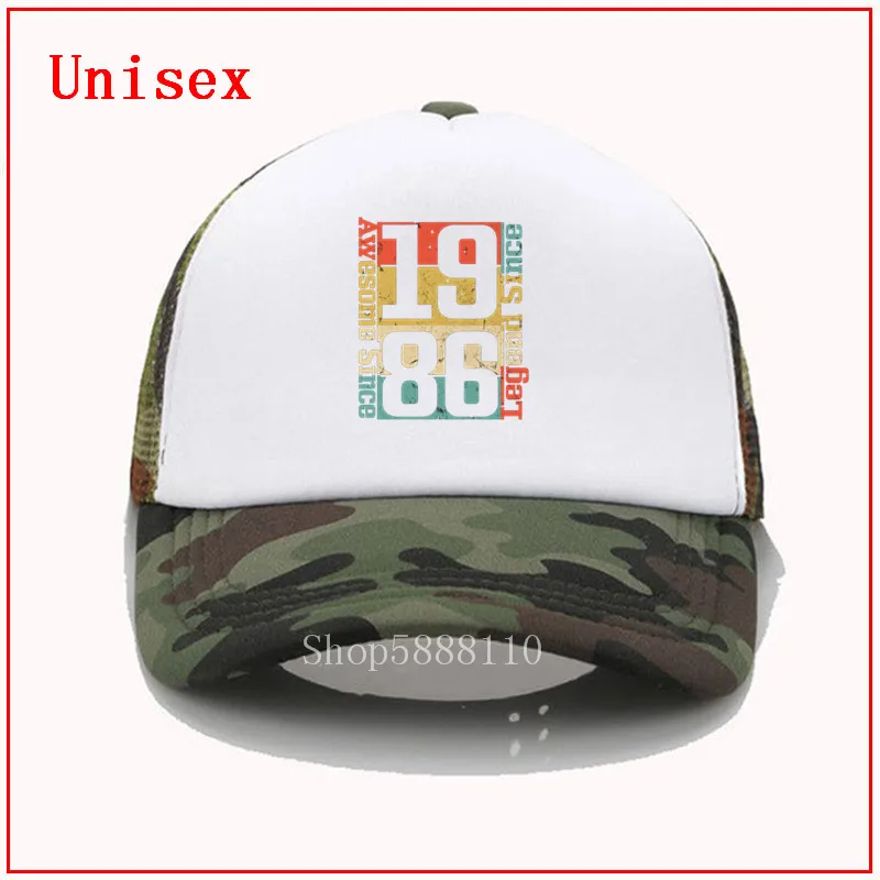 32th Birthday Shirt Awesome Since 1986 Funny Gift Idea Men and women Summer Trend Cap New Youth Joker sun hat Beach Visor | Аксессуары