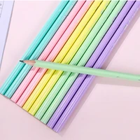 15pcs green harmless triangle rod hb pencil wood pencil professional sketch graphite pencil for school supplies kids