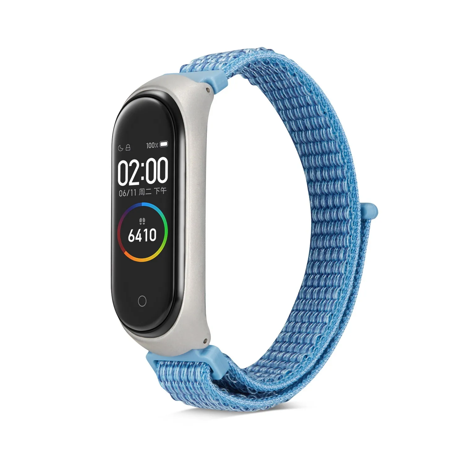 Blue Нейлоновая петля сменный Браслет для Xiaomi Mi band 3 спортивный браслет дышащий ремешок для Xiaomi Mi band 4 Смарт часы аксессуары - Цвет: Blue