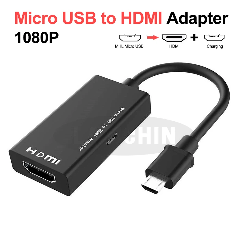 Портативный маленький размер Micro USB к HDMI адаптер для Android ПК и планшет аудио видео