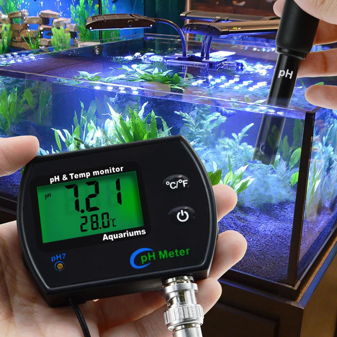 

Professional Accurate pH Meter for Aquarium Multi-parameter Water Quality Monitor Online pH monitor Acidometer PH Meters tools