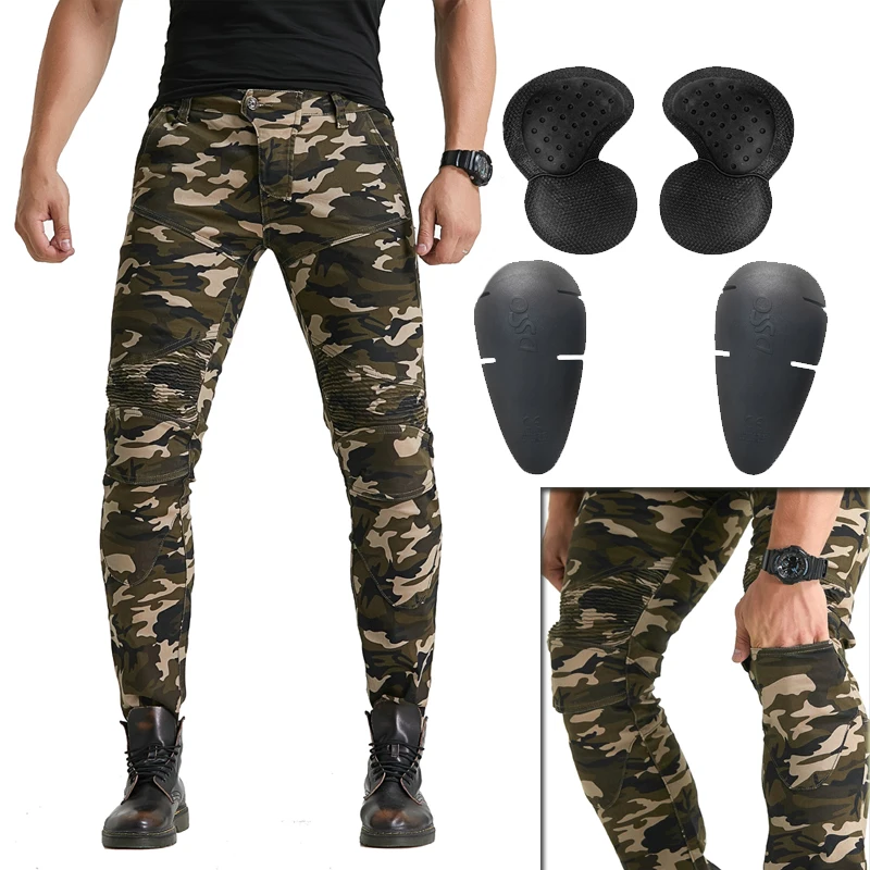 Белые камуфляжные мотоциклетные джинсы в виде солдата мужские брюки для езды на