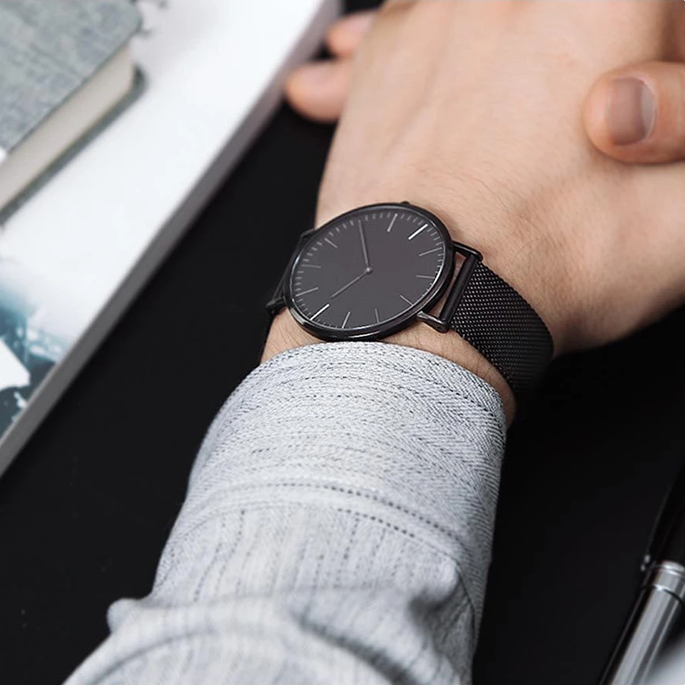 Оригинальные часы Xiaomi youpin TwentySeventeen ультратонкие кварцевые часы повседневные Бизнес наручные часы водонепроницаемые пара кварцевых часов