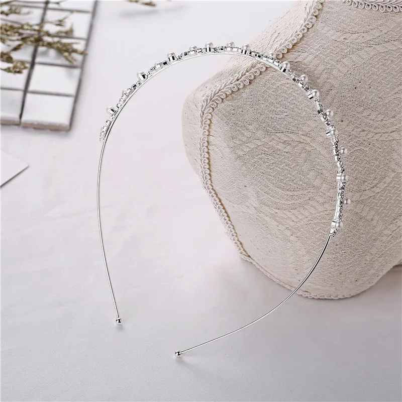 1 шт. хрустальные стразы жемчужный обруч для волос женская головная повязка