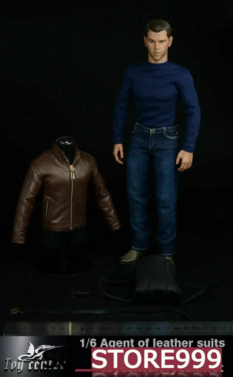 

CEN-M02 1/6 Scale Leather Suit For 12" Male Dolls Cloth Set Toy Toy Center Male Clothes Set