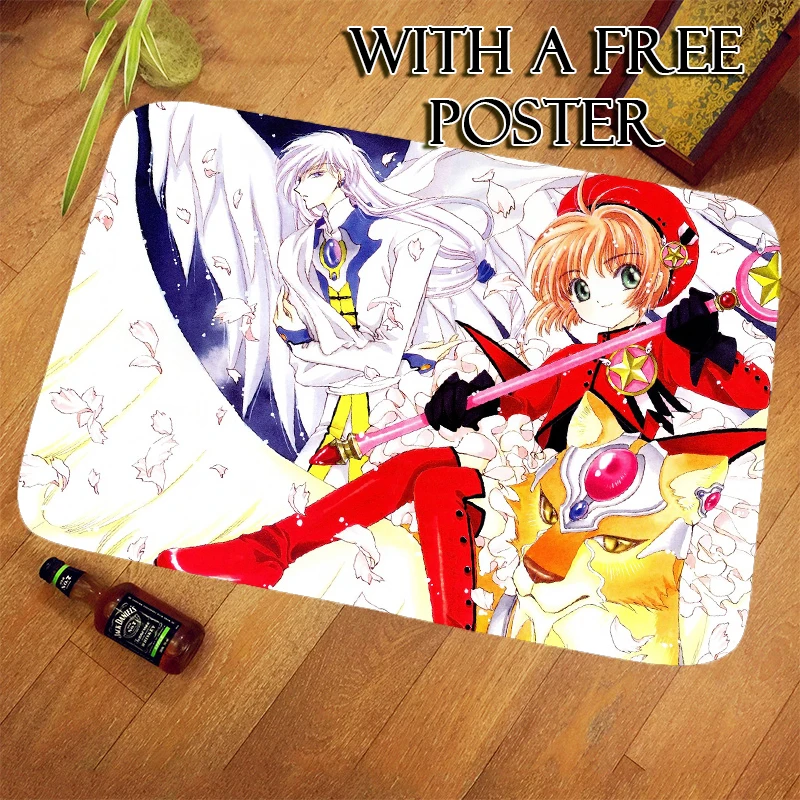 

Classic Cartoon Card Captor Sakura Doormat Animation Anti Skid Door Mat Bathroom Rug Set Decoration of Children's Room Mat 07