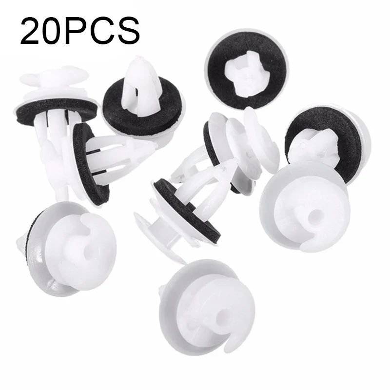 

White Car Clips Panel Plastic With Washers 7.5-8mm Interior Door Durable