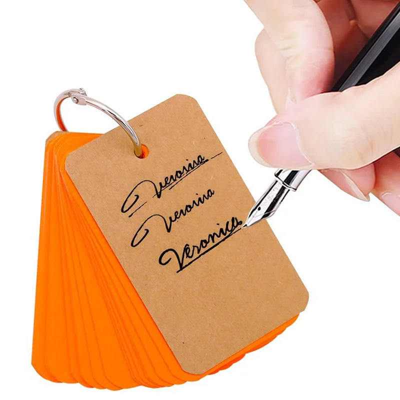 

300 Pcs Flash Cards with Binder Rings,6-Pack 2.2 x 3.5 Inch 6 Colors Study Cards,Memo Scratch Pads/Index Card/Note Card