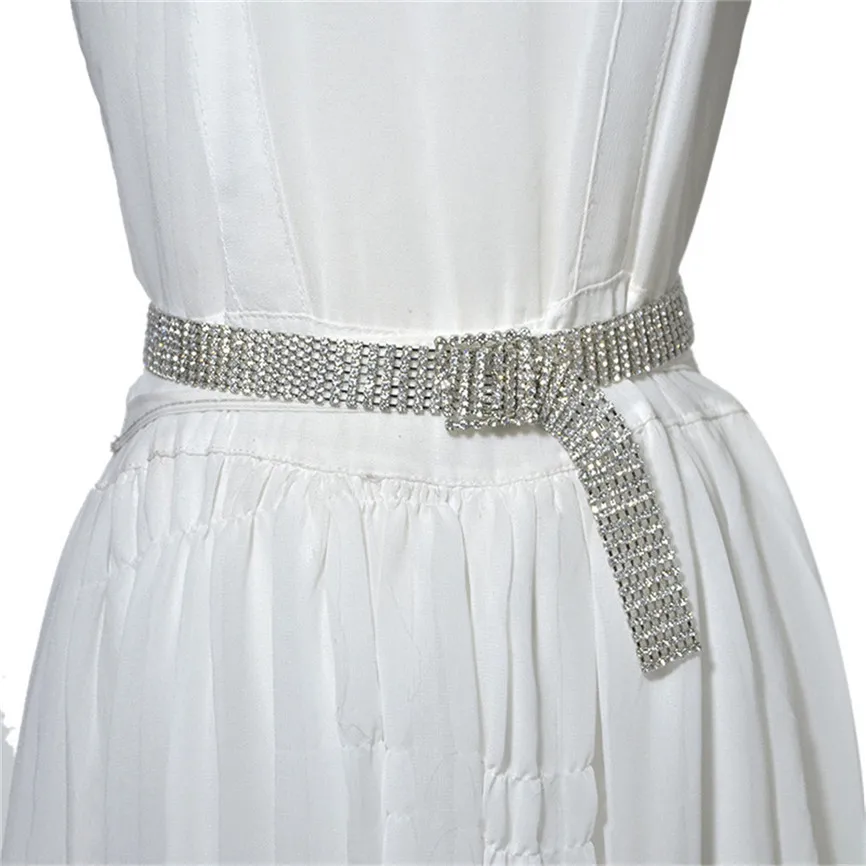 Женский пояс 10 рядов стразы блестящий на каждый день для вечеринки платья с