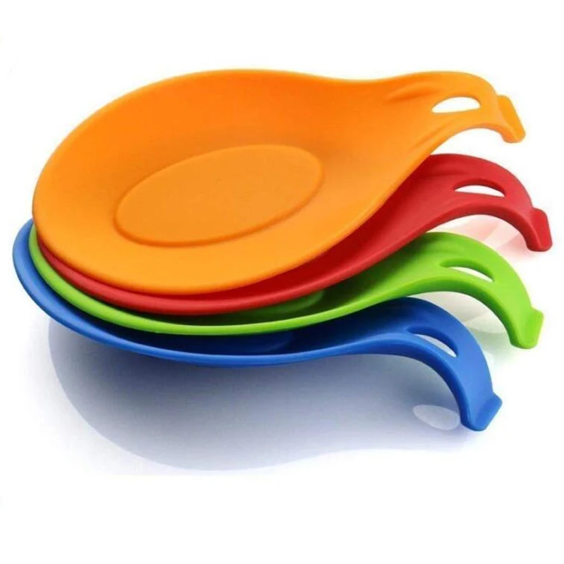 Гибкая многофункциональная силиконовая ложка подставка для отдыха термостойкая
