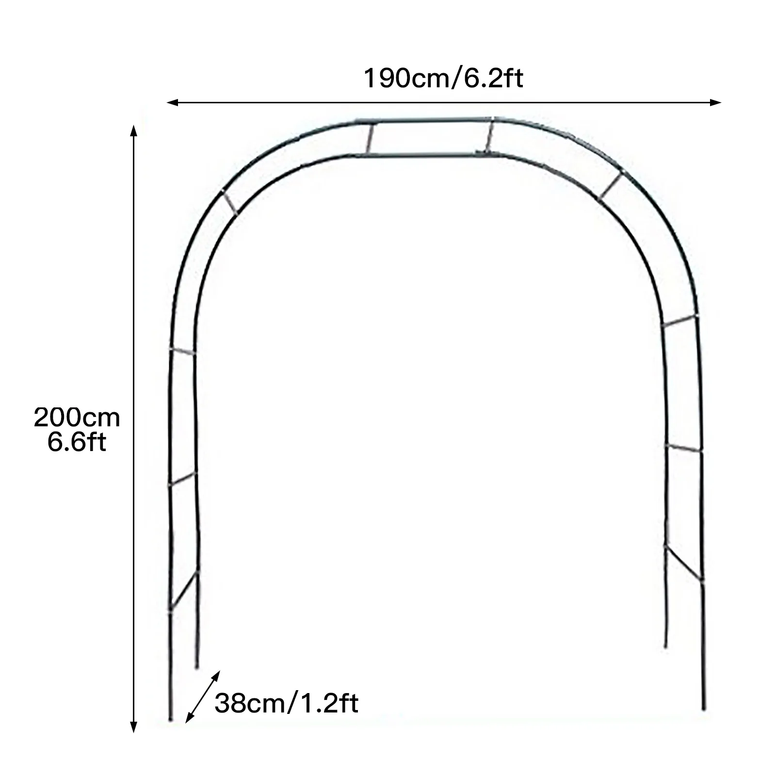 

Plant Climbing Frame Garden Arch Branches Flower Stand DIY Yard Iron Wedding Decoration Wedding Flower Arch Frame Vine Climbing