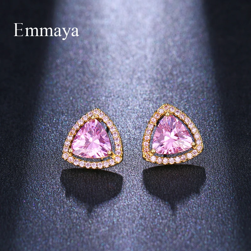 Emmaya Изысканная модель треугольной формы с кубическим цирконием два цвета