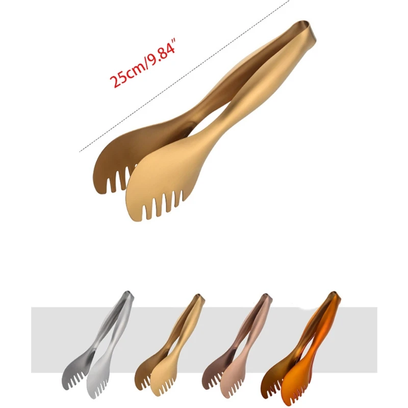 

Kitchen Stainless Steel Bread Clamp Salad Clip Anti Heat Pastry Steak Clamp