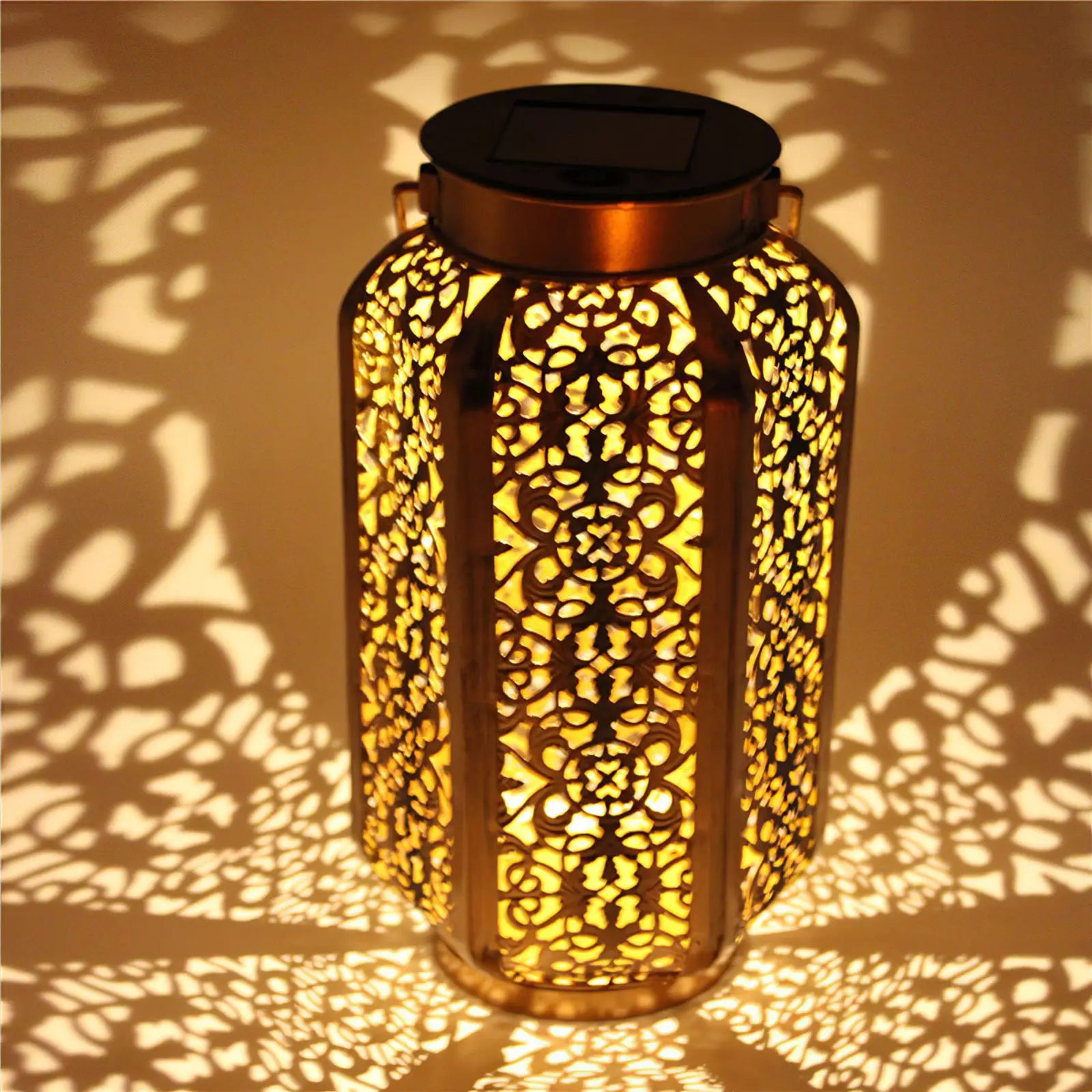 Железный арт светодиодная лампа на солнечной батарее проекционный светильник