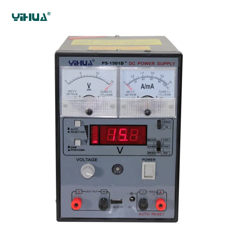 YIHUA 220V 1501D + 15V 1A Регулируемый DC Питание инструментов для ремонта мобильных