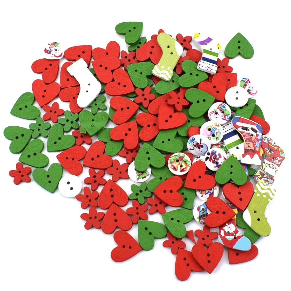 500 шт красные цветы деревянные кнопки деревянная кнопка рубашка DIY Подушка