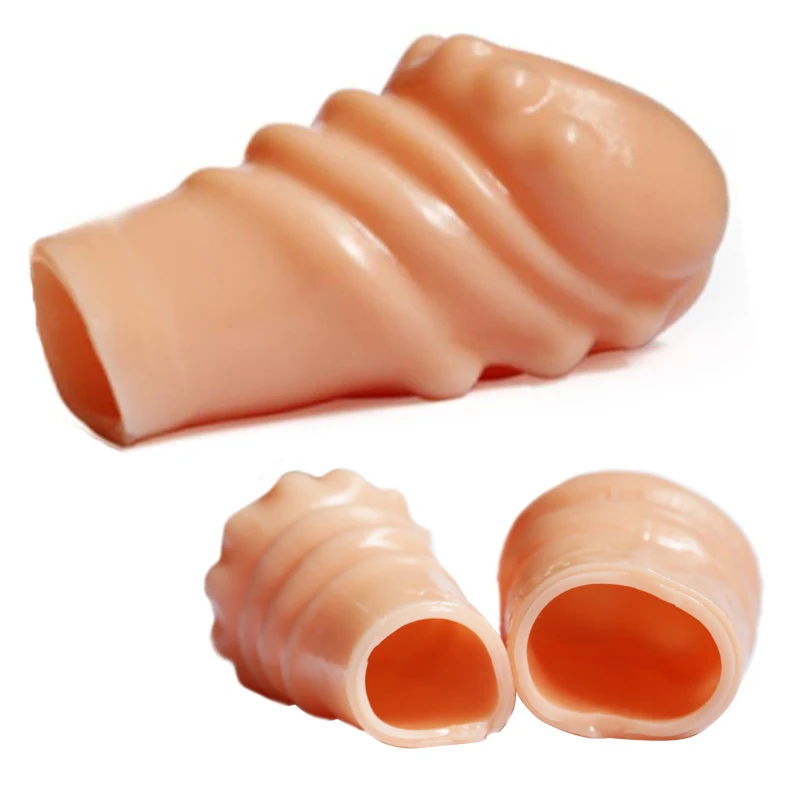 

Silicone Reusable Foreskin Glans Sleeve Enlargement Penis Extender Sex Toys for Men Male Delay Ejaculation Penis Ring Cock Rings