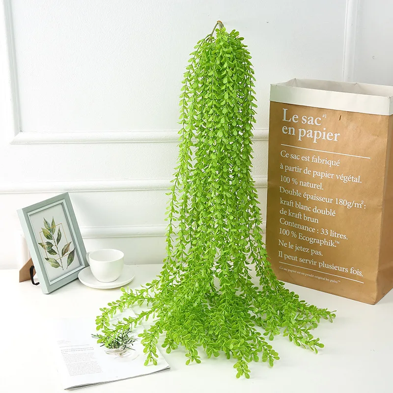 JAROWN Artificial Plant 1.2M Eucalyptus Wall Mount Milan Grass Vine Hotel Decor Rattan Home Garden Plastic Flower | Дом и сад