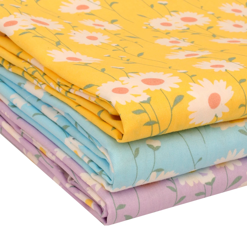 

100% Cotton Fabric By Half The Meter Sewing Fabrics Chrysanthemum Printed Cloth Sheets DIY Dress Crafts Supplies 45*150cm 1pc