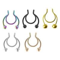 new exquisite all match c shaped antlers stainless steel nose ring ladies personality trend nose ring jewelry gift