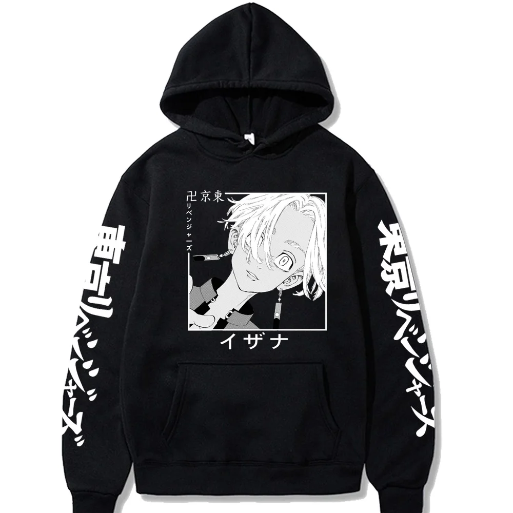 

Хит продаж, толстовки с капюшоном с принтом Токио, аниме Kurokawa Izana Loog Sleeve, повседневный пуловер для мужчин