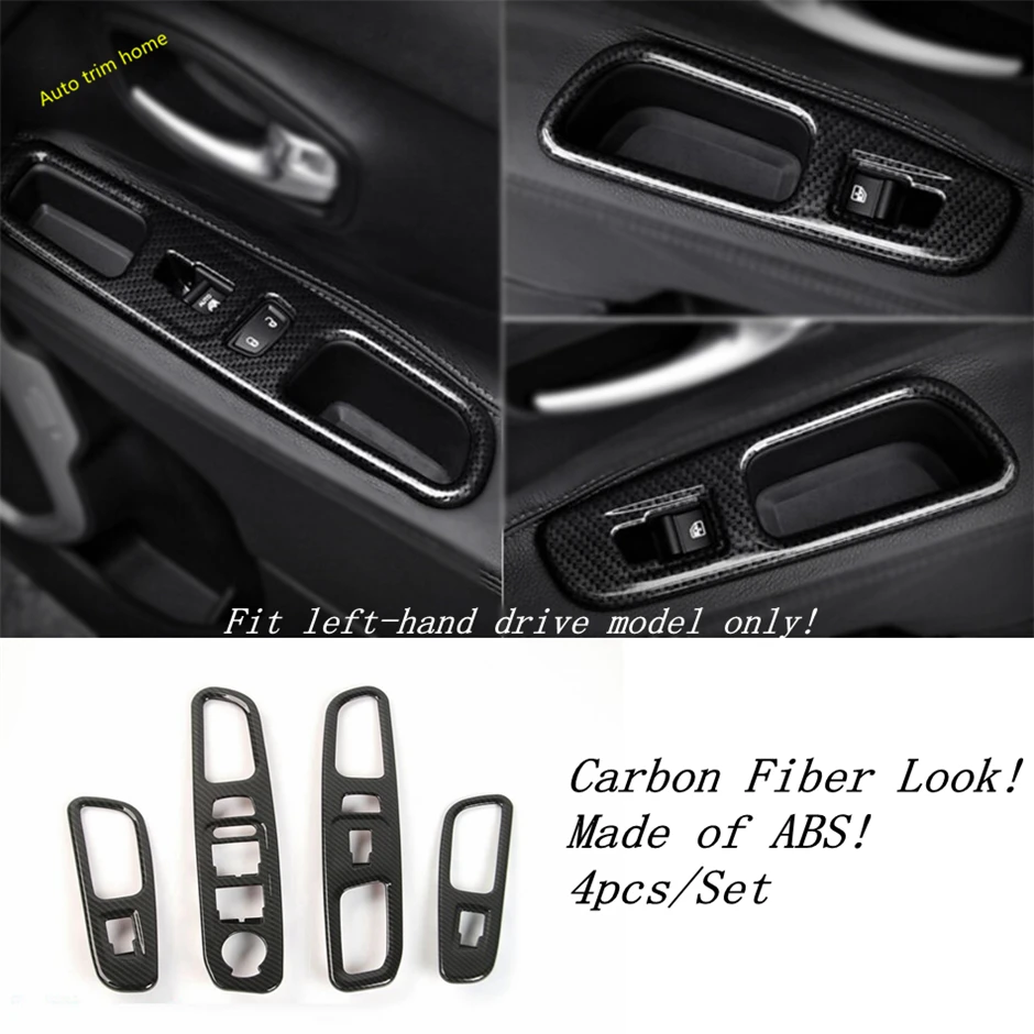 

Carbon Fiber Look Interior Refit Kit Side / Center Air AC / Dashboard / Handle Bowl Cover Trim Fit For Jeep Renegade 2015 - 2020