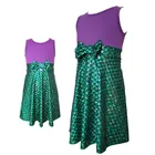 Одинаковые платья для семьи на Хэллоуин; рождественское платье принцессы русалки; платье для мамы и дочки с Минни и Микки; летнее праздничное платье Белоснежки