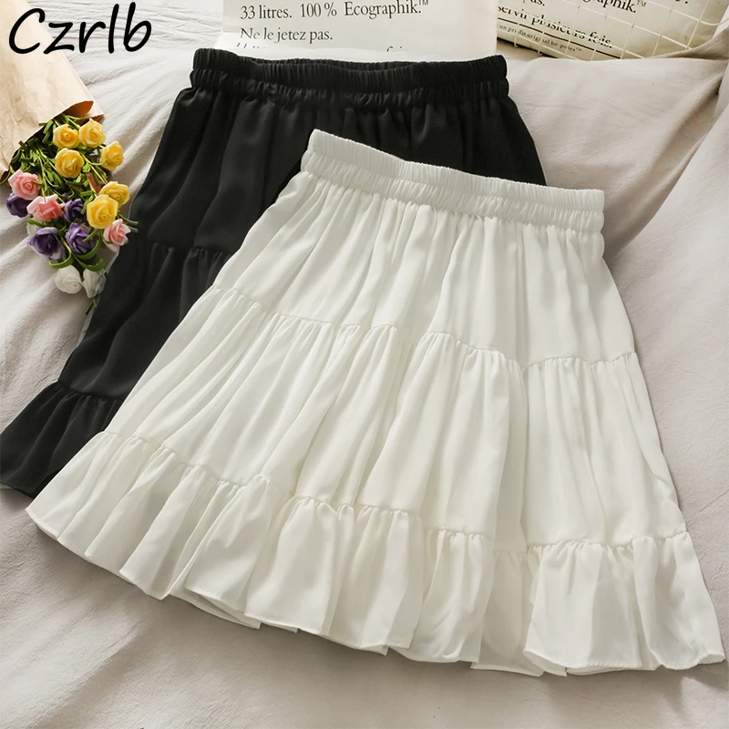 Мини-юбки женские плиссированные с высокой талией Новое поступление