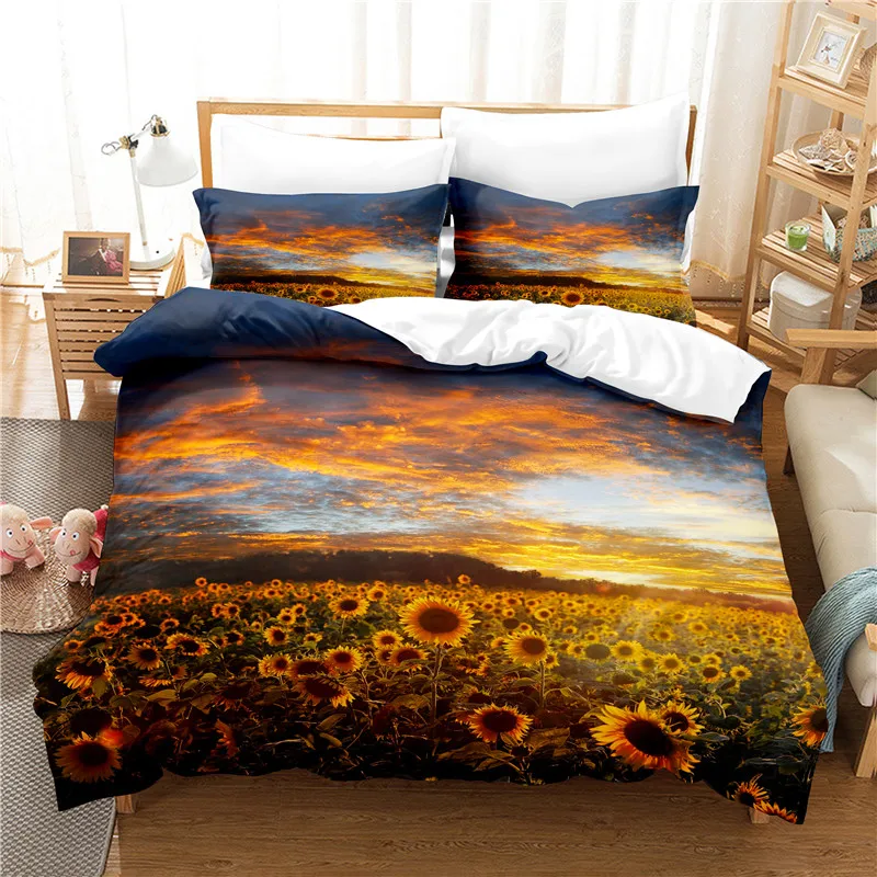 

Sunflower Bedding Set Duvet Cover Set 3d Bedding Digital Printing Bed Linen Queen Size Bedding Set Fashion Design