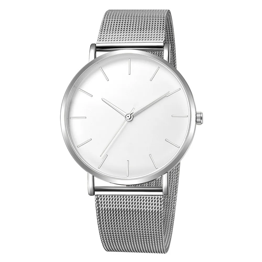 

High Quality Fashion Minimalist Slim Watch 2021 Men's Business Stainless Steel Strap Mesh Strap Quartz Watch Relogio Masculino