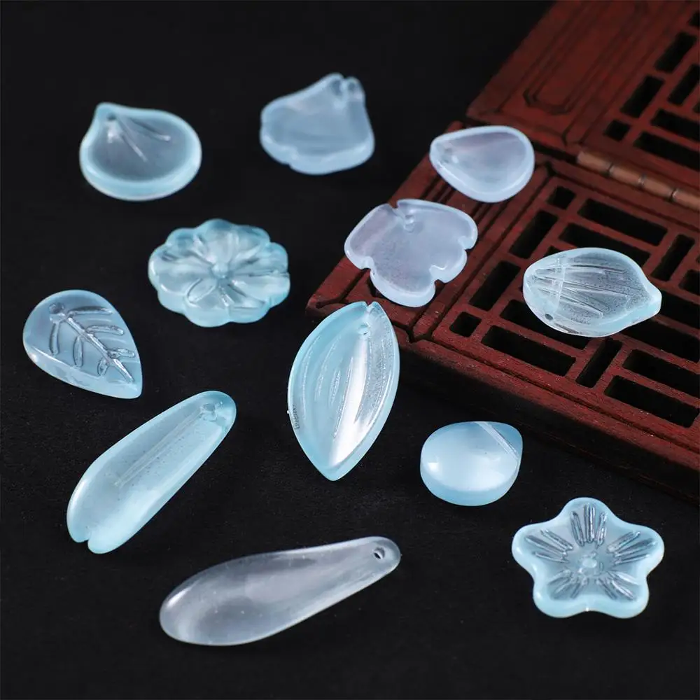 Gradient Color Lampwork Bead Flower Petal Shape Glass Charm Handmade Ornaments DIY Sewing Craft Jewelry Makings | Дом и сад