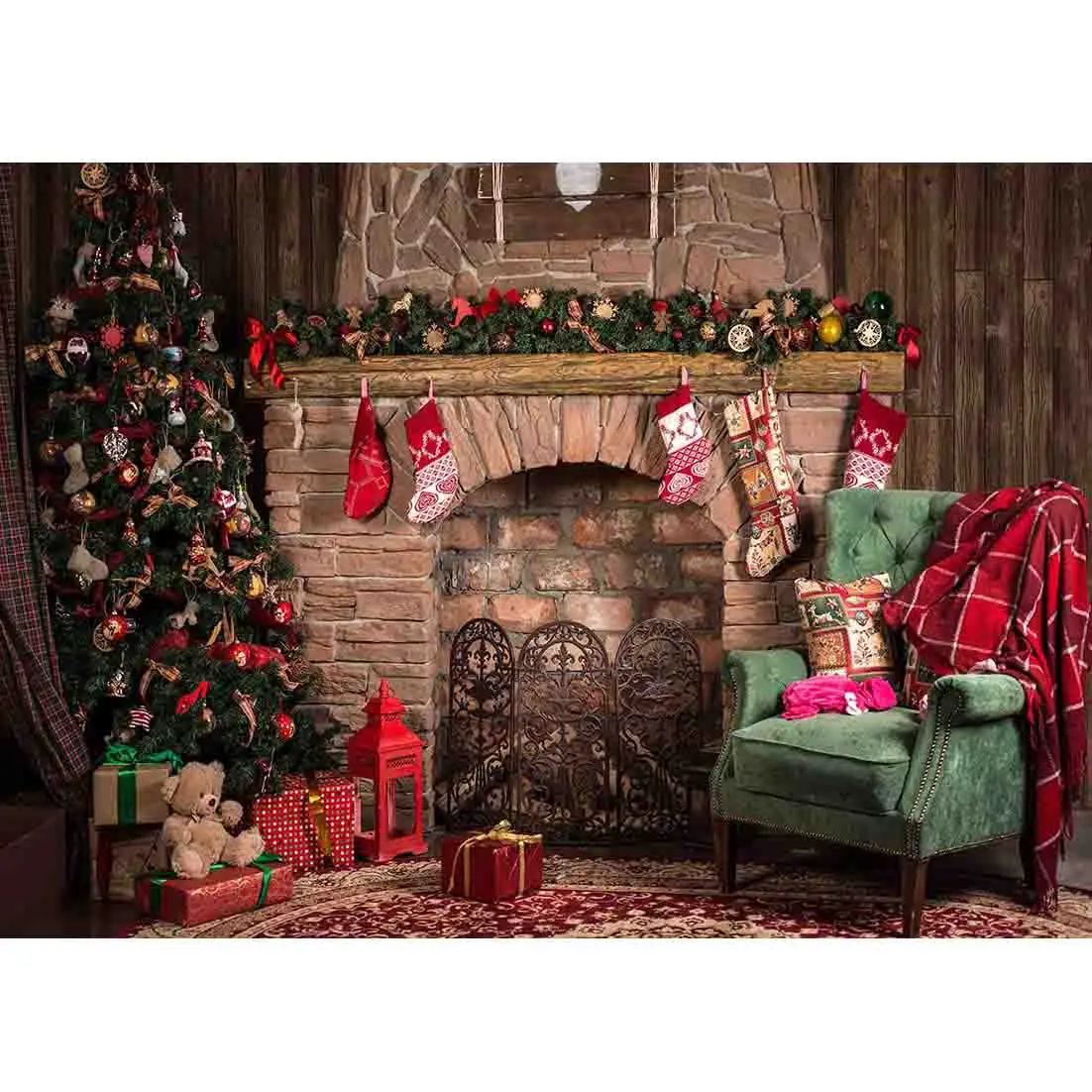 

SHENGYONGBAO Art Fabric Custom Photography Backdrops Prop Christmas day Theme Photo Studio Background YN-5555