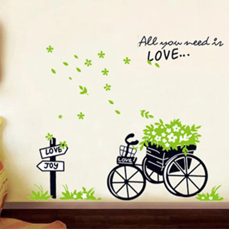 Горячая Распродажа креативные декоративные обои для дома съемный велосипед