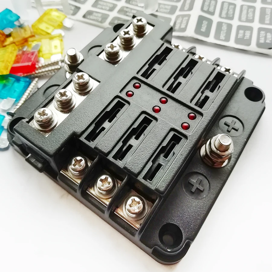 6 Way Blade держатель предохранителя блок предохранителей Чехол 12V/24V автомобильный