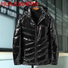 Новинка 2022, яркая кожаная зимняя мужская куртка, Повседневная парка, верхняя одежда, водонепроницаемая плотная теплая верхняя одежда с воротником-стойкой, пальто 5XL, 7XL, 9XL