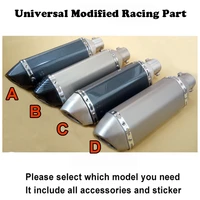 universal 35 51mm motorcycle racing for exhaust modified muffle pipe left right escape fit all motorbike atv scooter