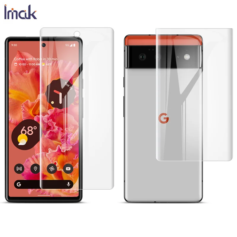

Гидрогелевая пленка IMAK для фронтальной и задней панели Google Pixel 6 /Pixel 6 Pro, прозрачная пленка для экрана, Олеофобная