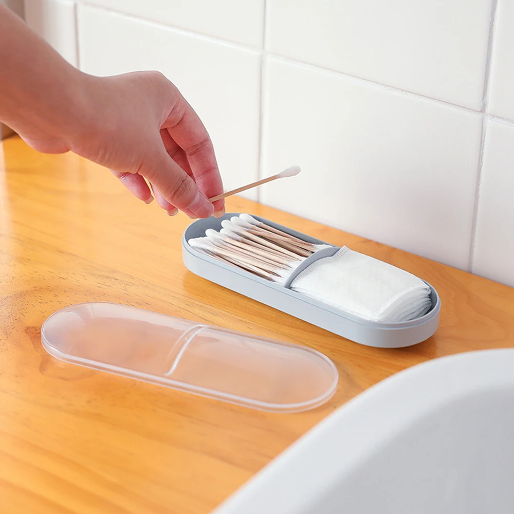 2 сетки ватные тампоны палочки Органайзер Пластиковый макияж Чехол