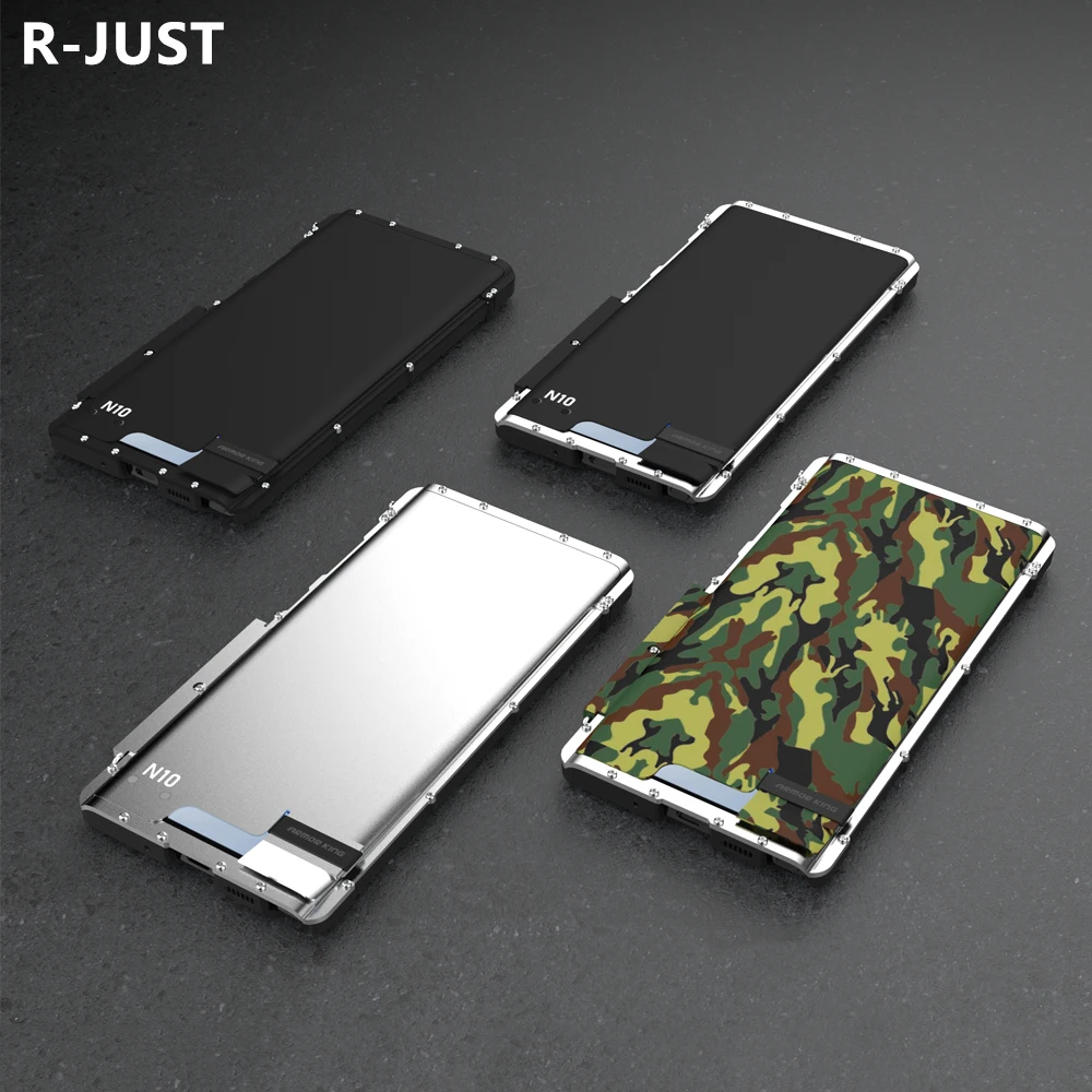 Чехол для Samsung Note 10 Plus роскошный металлический жесткий нейлоновый Гибридный